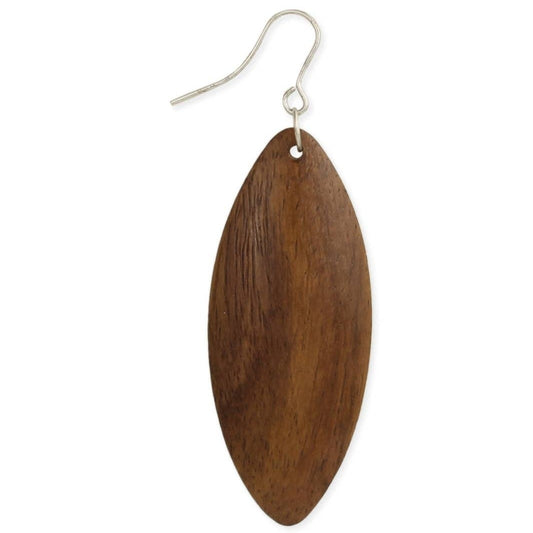 Natural Brown Wood Earrings