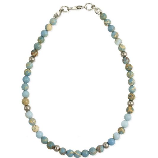 Beautiful Blue Jasper Bead Anklet